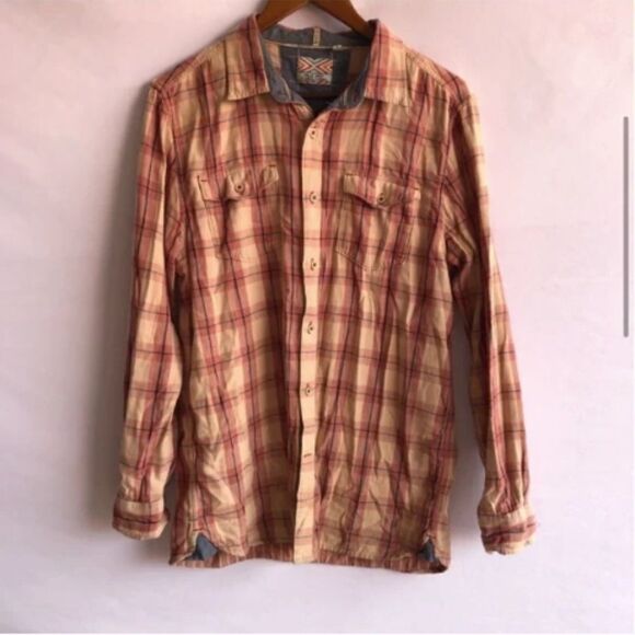 Men's True Grit Plaid Long Sleeve Button Down Shirt - Picture 2 of 8